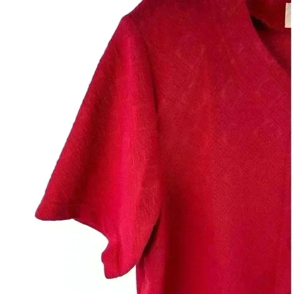 Alfred Dunner Women's Short Sleeve Knit Sweater Red Size S - Picture 3 of 6